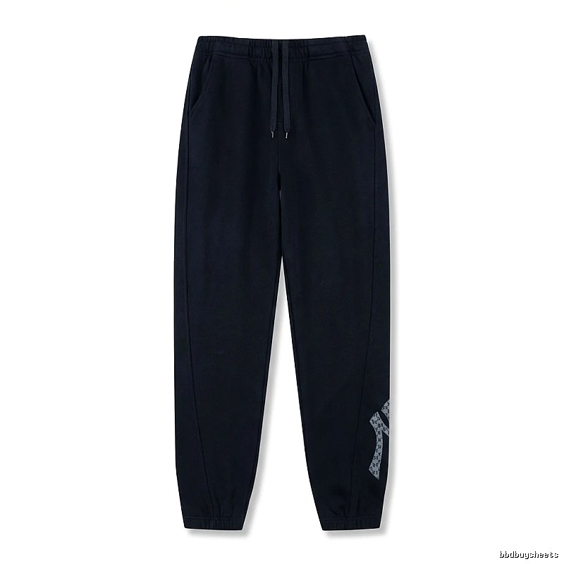 Basic style casual black pants of MLB