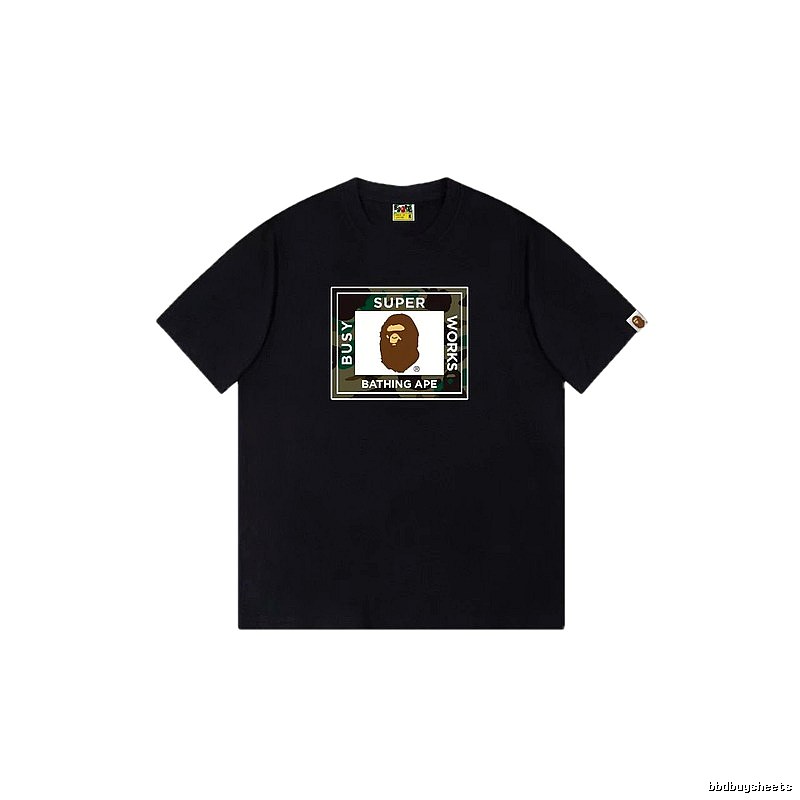 Black T-shirt with Bape ape head print