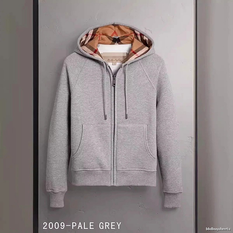 Burberry Classic Zip hoodie Gray Zip Check for Daily Styling