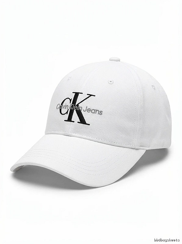 Calvin Klein minimalist style white baseball cap
