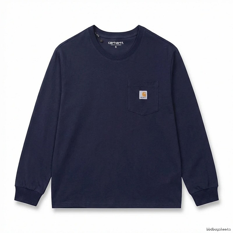 Carhartt basic simple navy long-sleeve