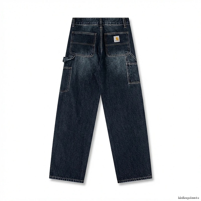 Carhartt workwear style dark denim jeans