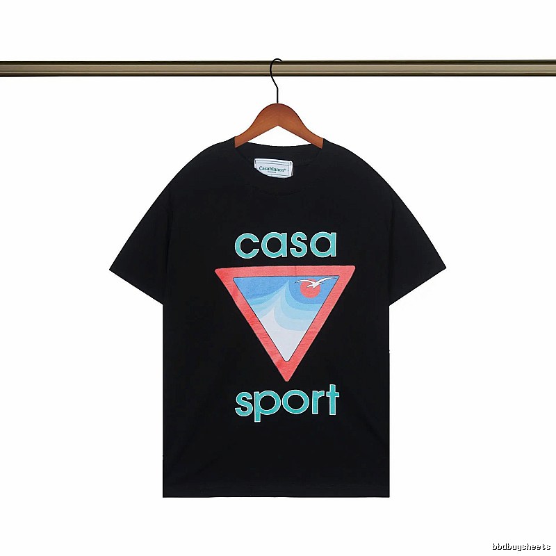 Casablanca - printed casual - style black T - shirt