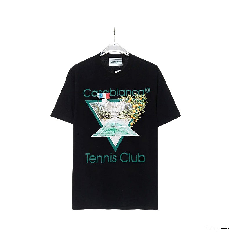Casablanca - printed casual - style black T - shirt