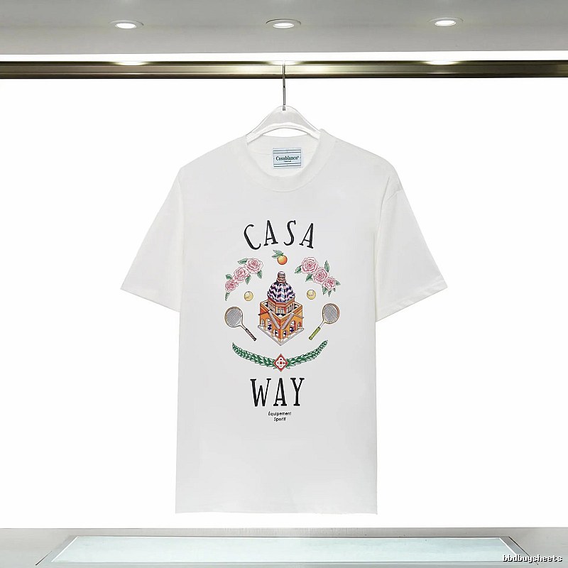 Casablanca printed casual white T-shirt