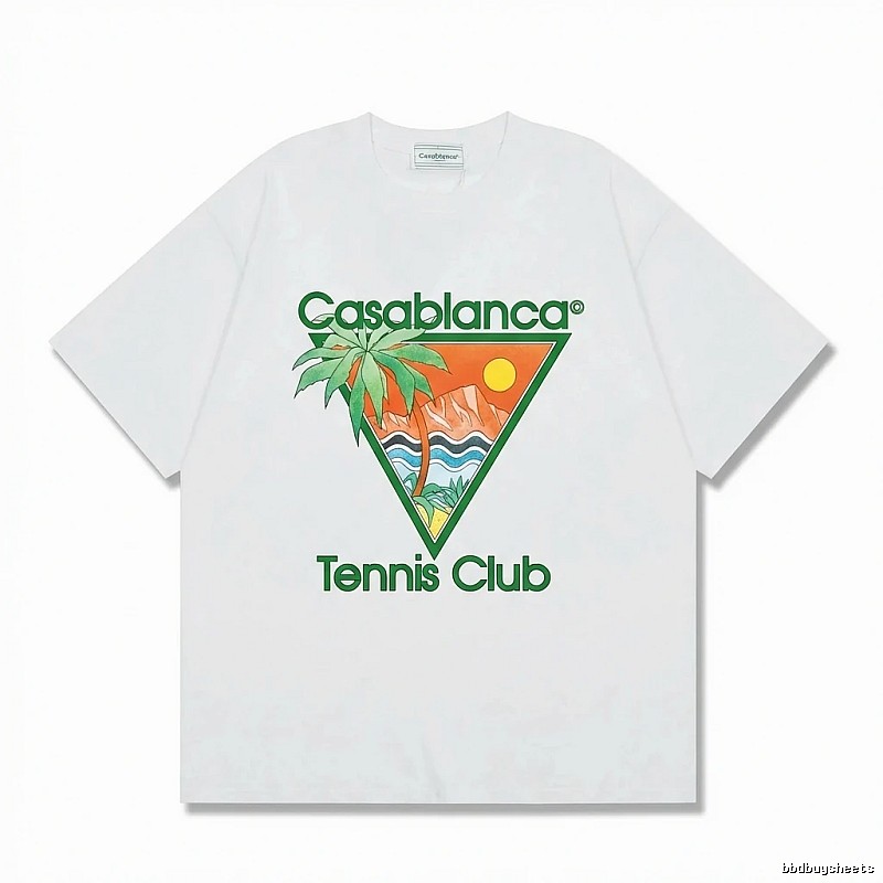 Casablanca Printed Casual White T-shirt