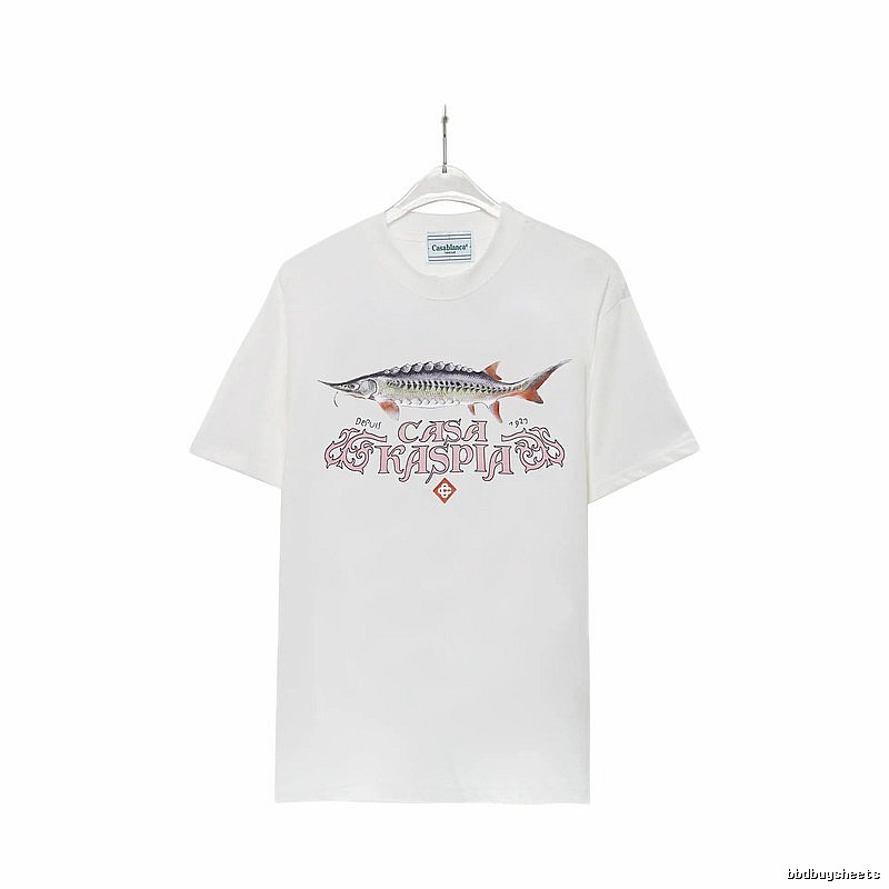Casablanca - printed retro - style white T - shirt