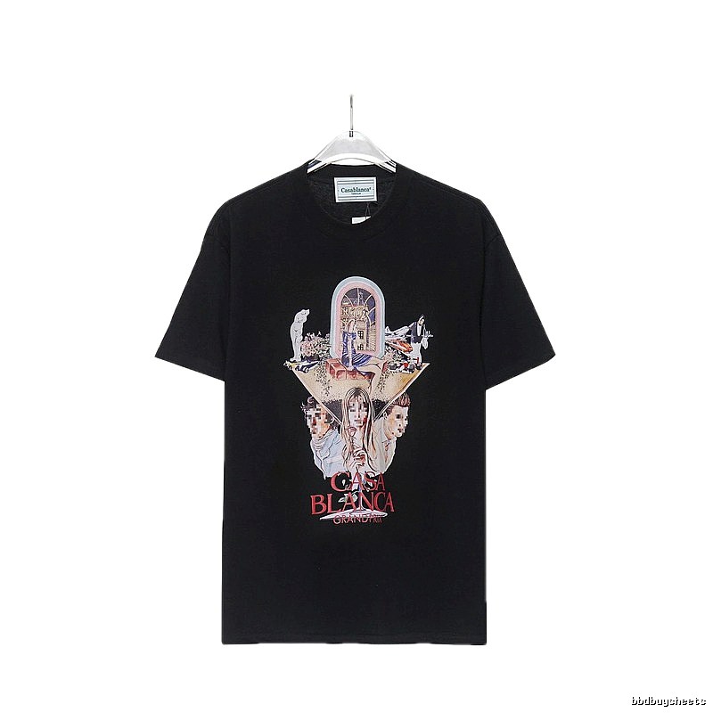 Casablanca Printed Trendy Black T-shirt