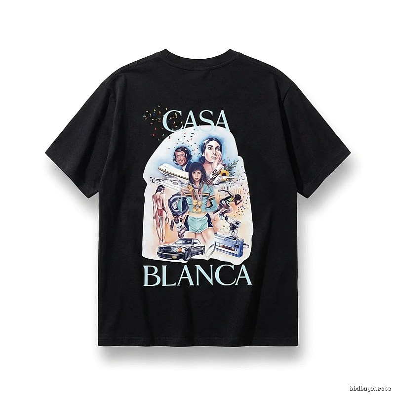 Casablanca retro style black T-shirt
