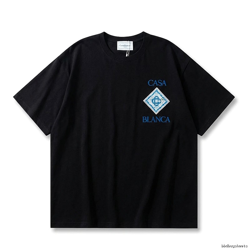 Casablanca trendy brand black short-sleeve