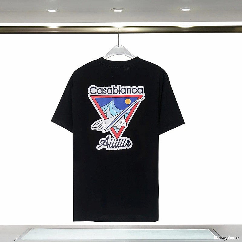 Casablanca trendy brand style black T-shirt