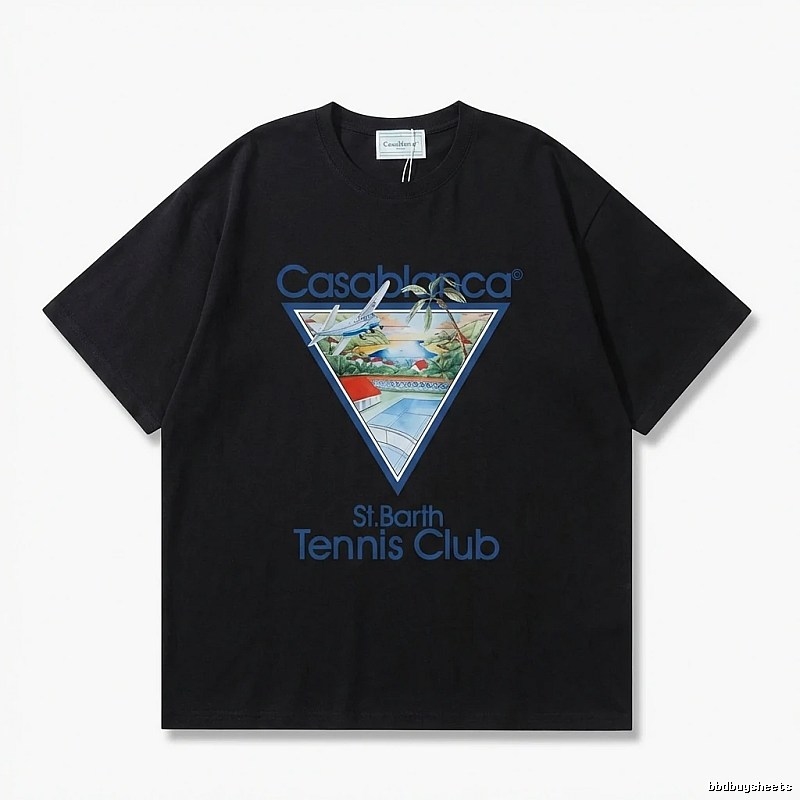 Casablanca triangle - printed black T - shirt