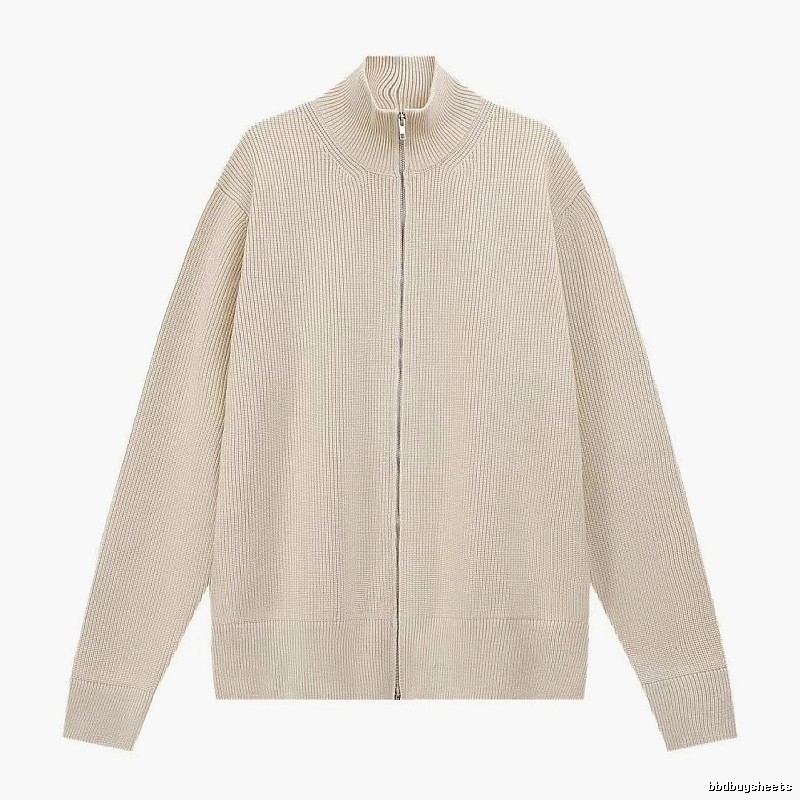 Casual Zip jacket Black Minimalist Full for Streetwear Looks