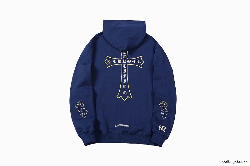 Chrome Hearts 2088-81 Navy Cross Graphic Hoodie Clean Colorway