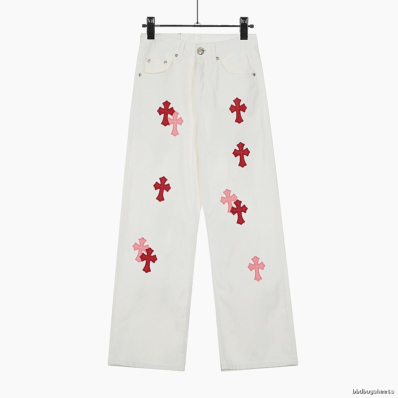 Chrome Hearts Casual Graphic jeans Light Denim Jeans for Streetwear Looks