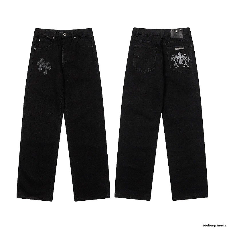 Chrome Hearts Classic Graphic jeans Light Denim Jeans with Travel-Friendly Style