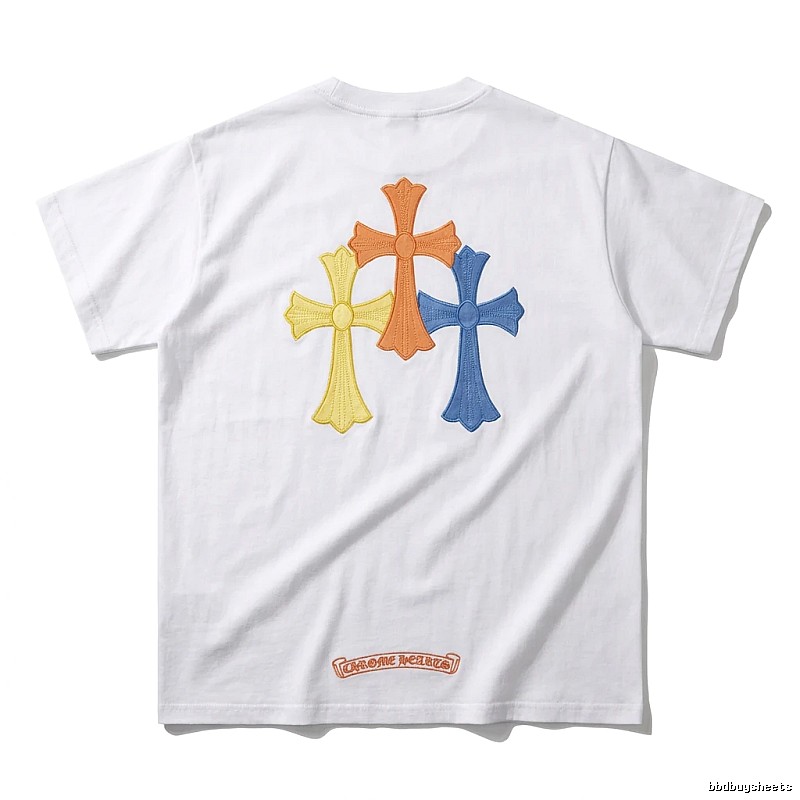 Chrome Hearts Colorful Cross White T-shirt