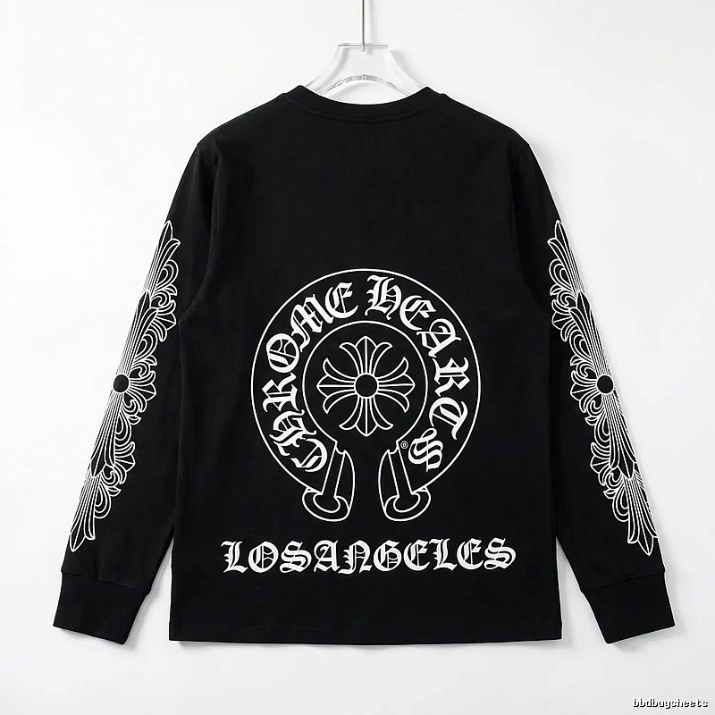 Chrome Hearts Cross Flower Dark Style Black Long Sleeve
