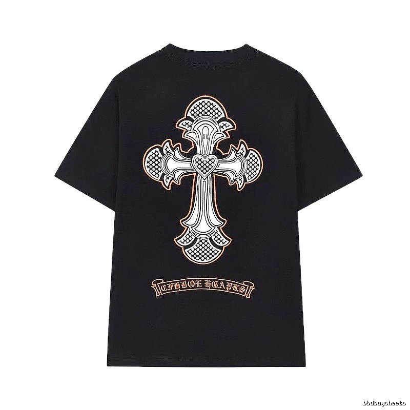 Chrome Hearts Cross Gothic Style Black Short-sleeve T-shirt