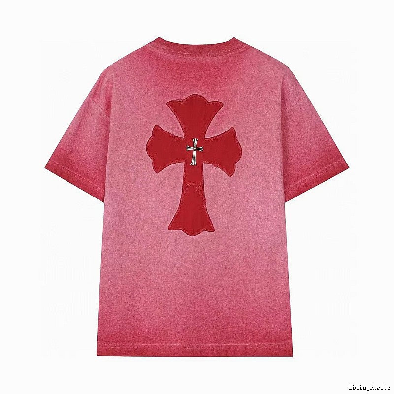 Chrome Hearts Cross Patch Street Style Pink T-Shirt