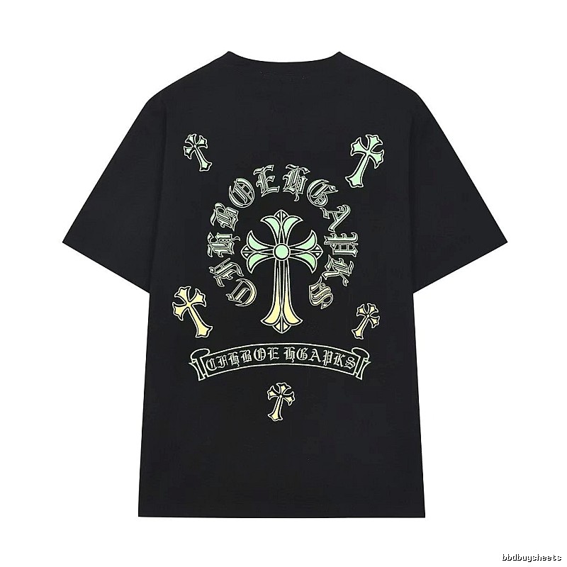 Chrome Hearts Cross Print Gothic Black Short-sleeve T-shirt