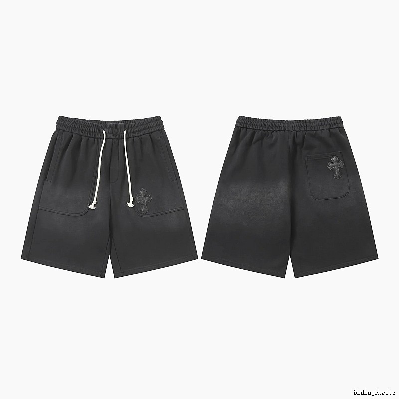 Chrome Hearts Cross Streetwear Brand Black Shorts