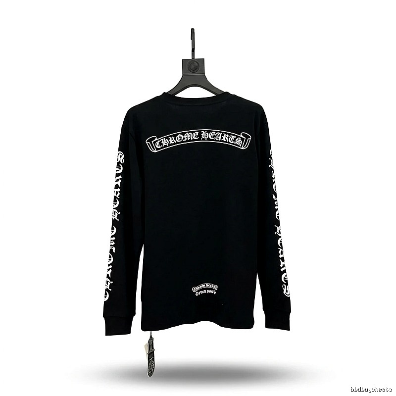 Chrome Hearts Dark Style Black Long T-shirt