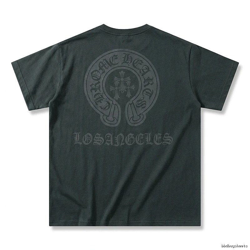 Chrome Hearts Gothic Style Dark Grey T-shirt