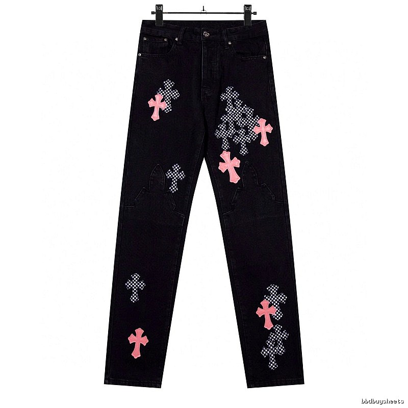 Chrome Hearts Monogram Graphic jeans Light Denim Jeans for Layered Styling