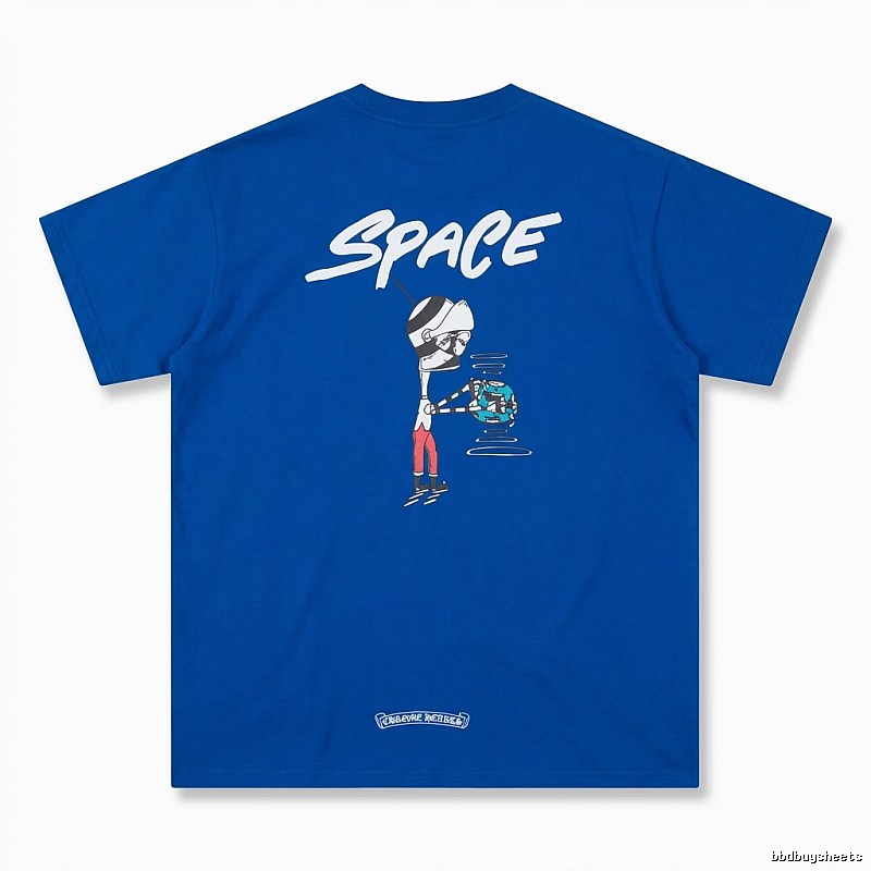 Chrome Hearts Space Style Blue T-shirt