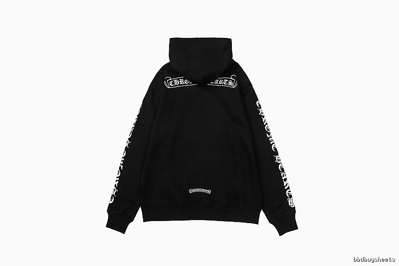 Chrome Hearts Statement Cross graphic hoodie Black Blue Cross for Outdoor Plans