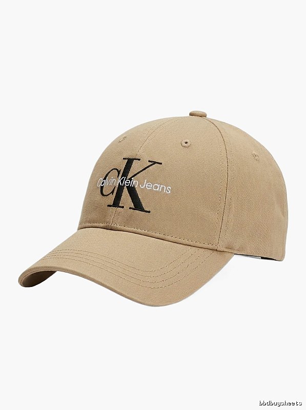 CK simple style khaki baseball cap