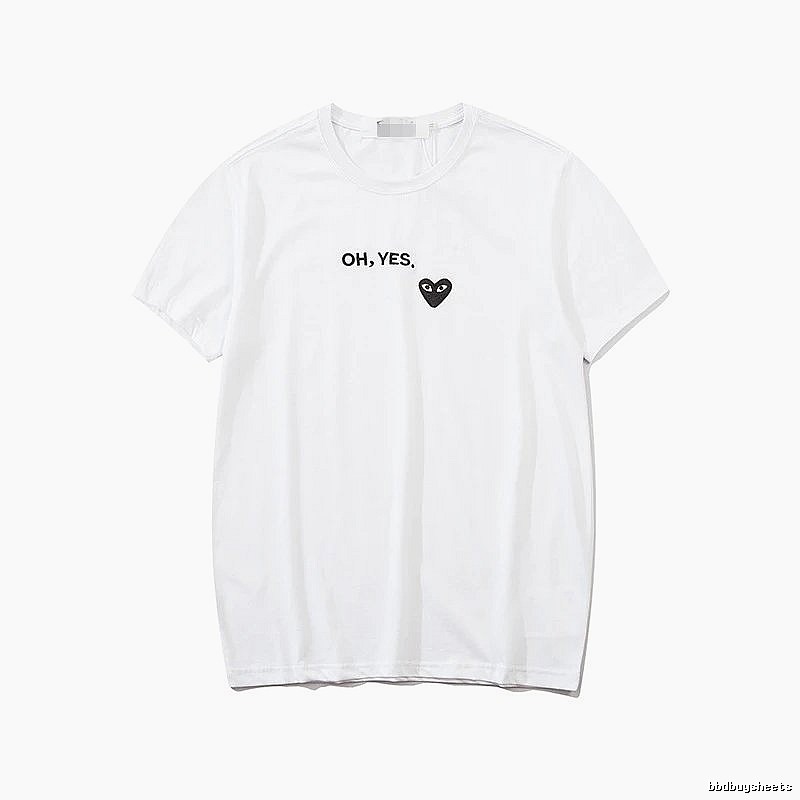 Comme des Garcons PLAY 2021-87 White Style 2187 Heart Logo T-Shirt Statement Graphic