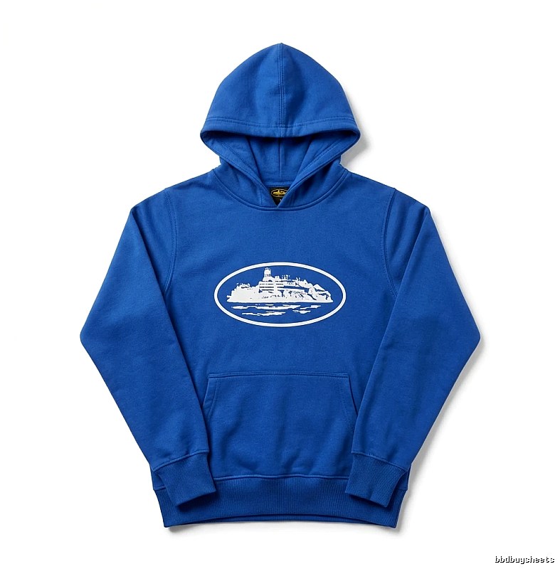 Corteiz Boat Logo Trendy Blue Sweatshirt