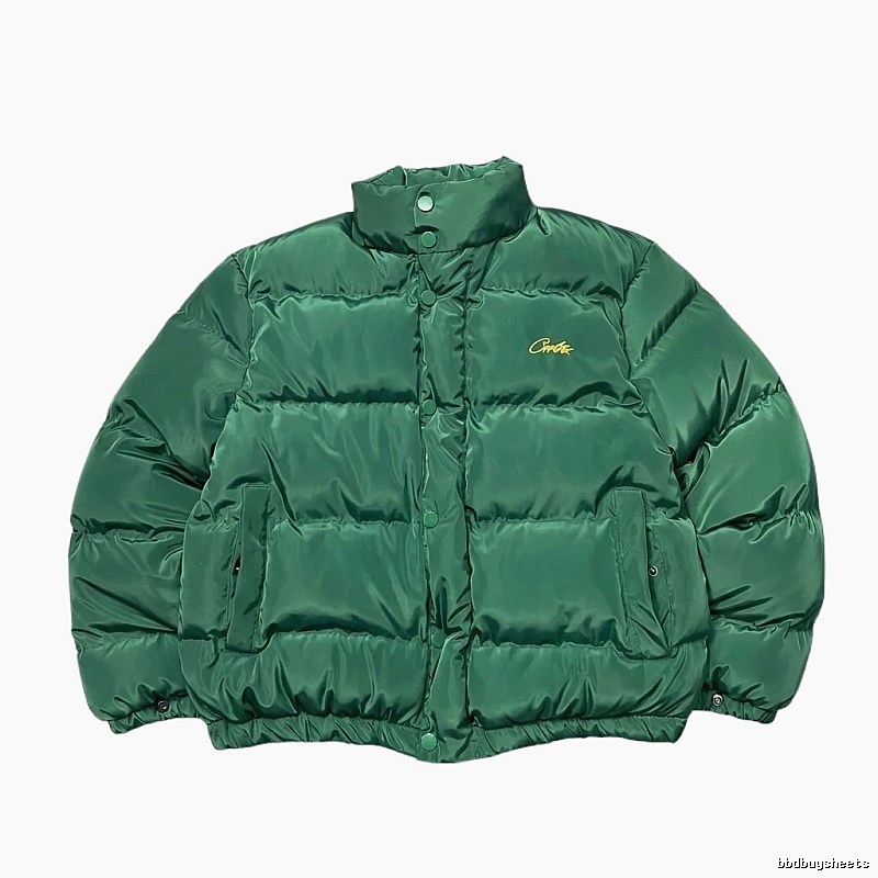Corteiz green down jacket