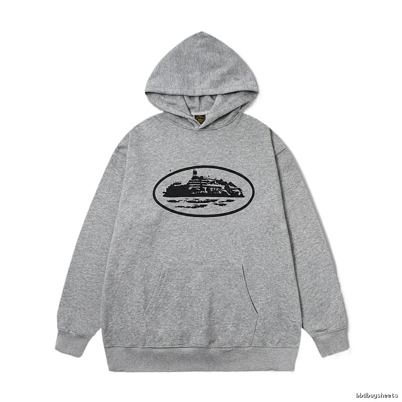 Corteiz grey minimalist hoodie