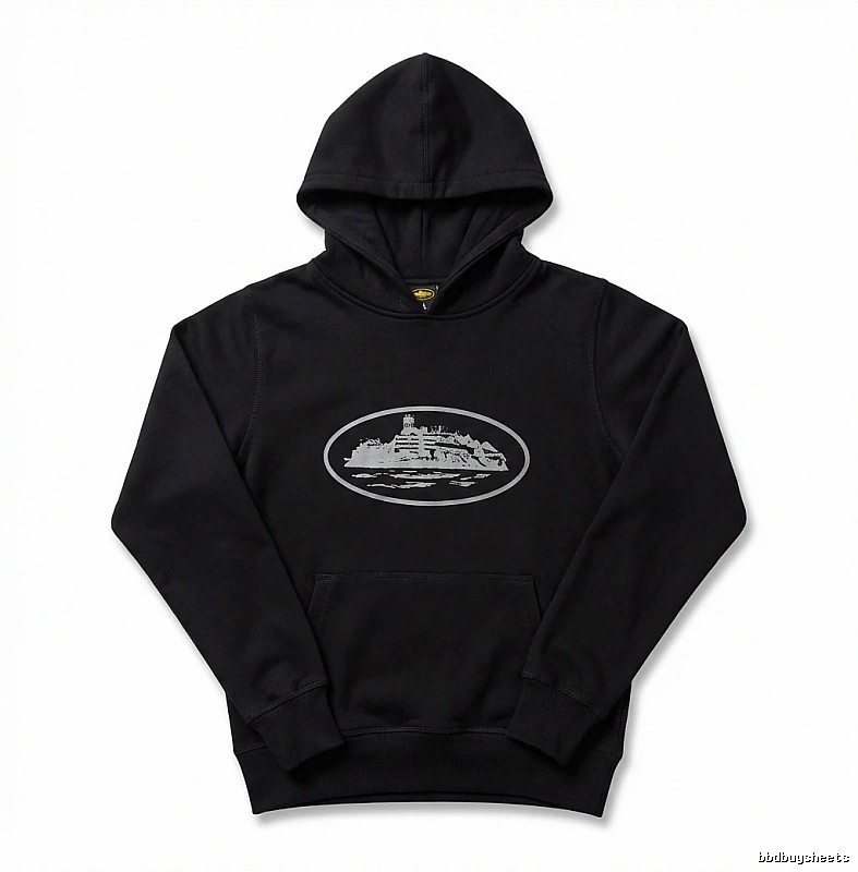 Corteiz Island Logo Minimalist Style Black Sweatshirt