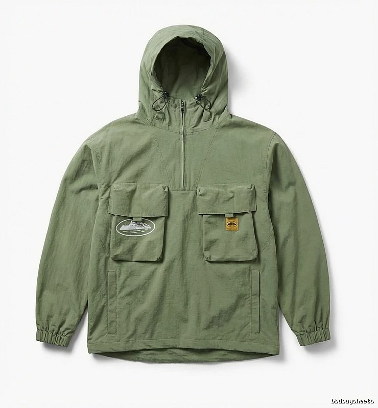 Corteiz military - style olive - green workwear jacket