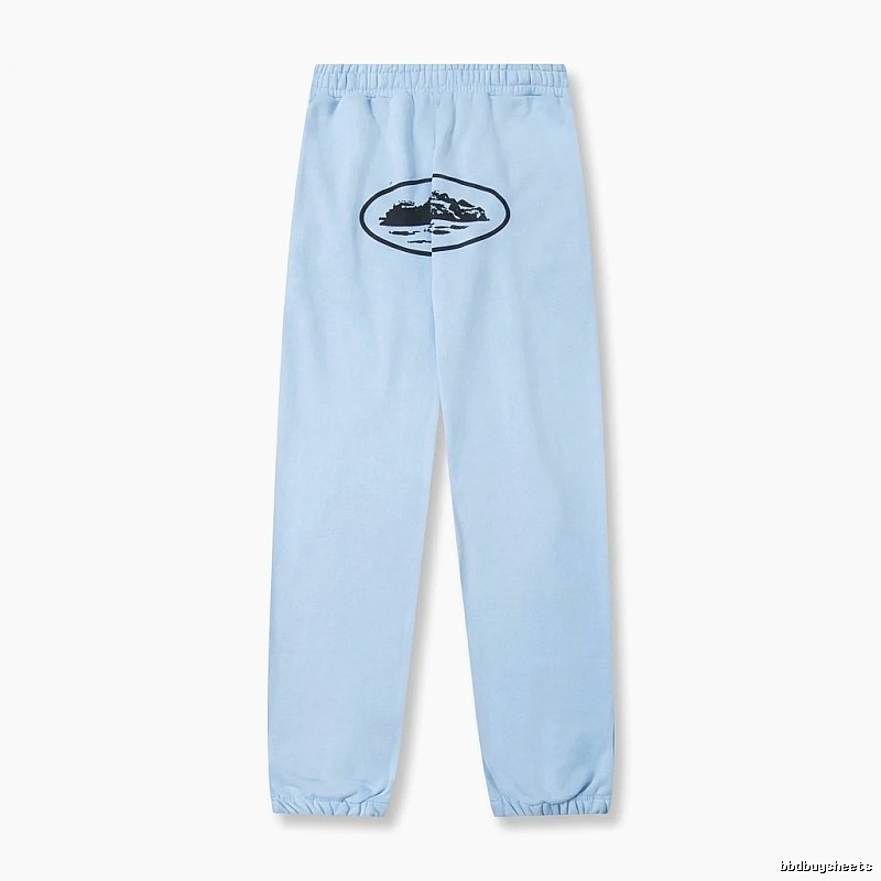 Corteiz Printed Casual Light Blue Pants