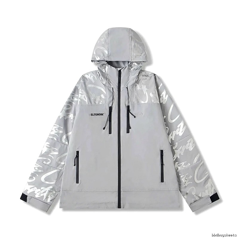 Corteiz Printed Trendy Cool Grey Jacket