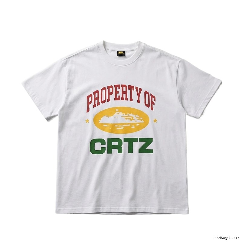 Corteiz PROPERTY Series Trendy and Cool White T-shirts