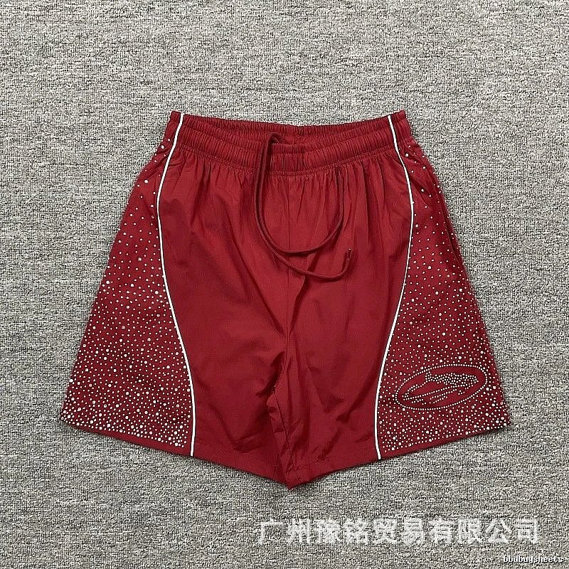 Corteiz Starry Street Style Burgundy Shorts