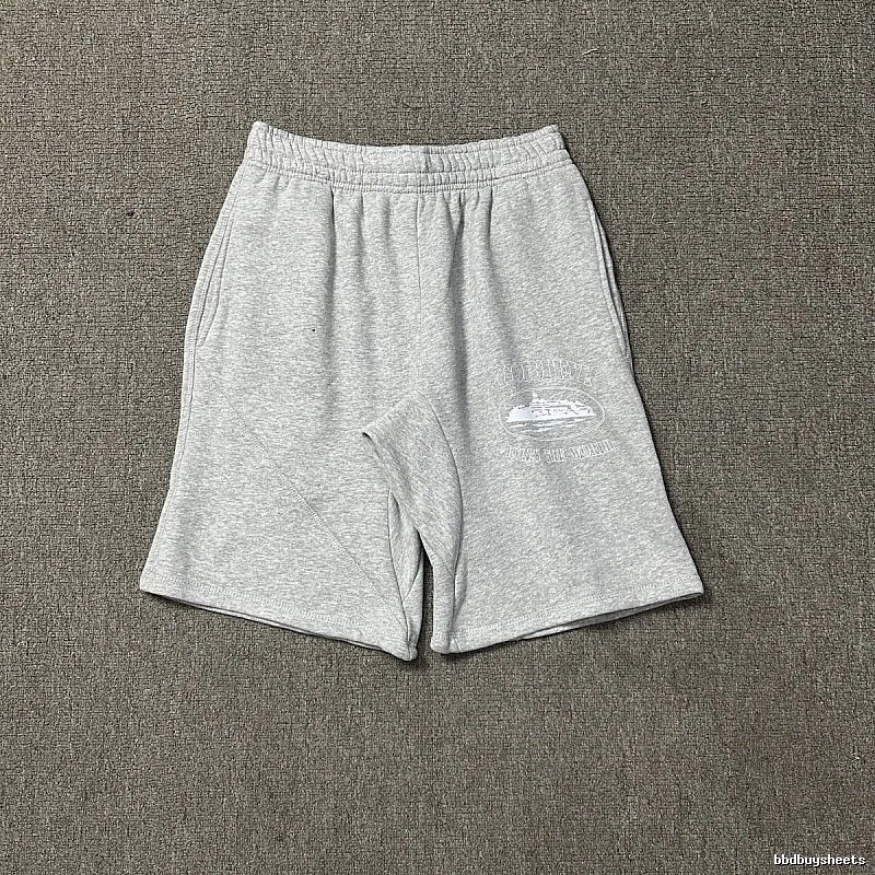Corteiz vintage-style grey shorts