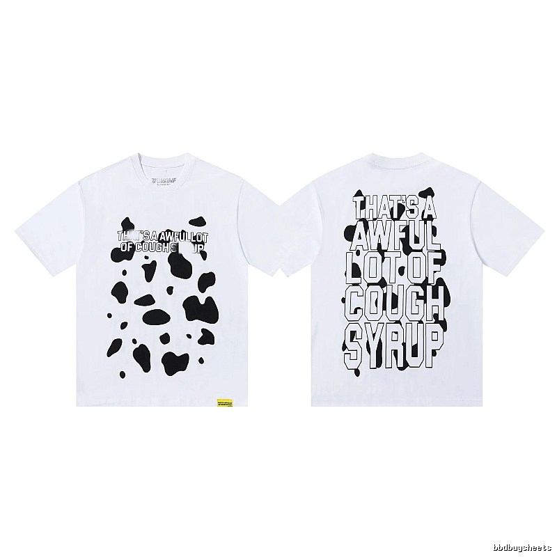 COUGH SYRUP Print Street Style White T-Shirt