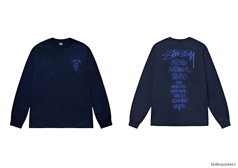 Dark blue hoodie with Stussy graffiti style