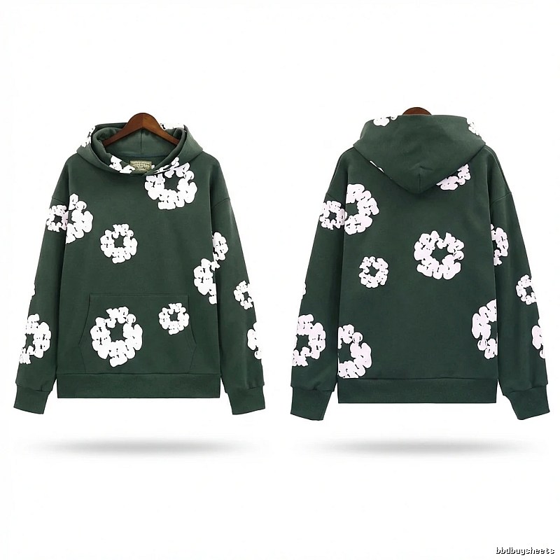 DENIM TEARS Floral Print Dark Green Sweatshirt