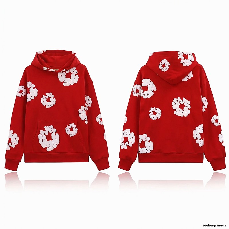 DENIM TEARS Print Retro Red Sweatshirt