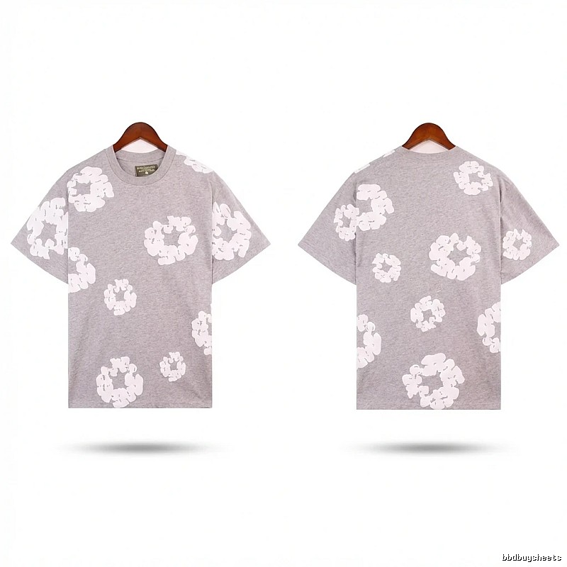 DENIM TEARS Printed Casual Grey T-shirt