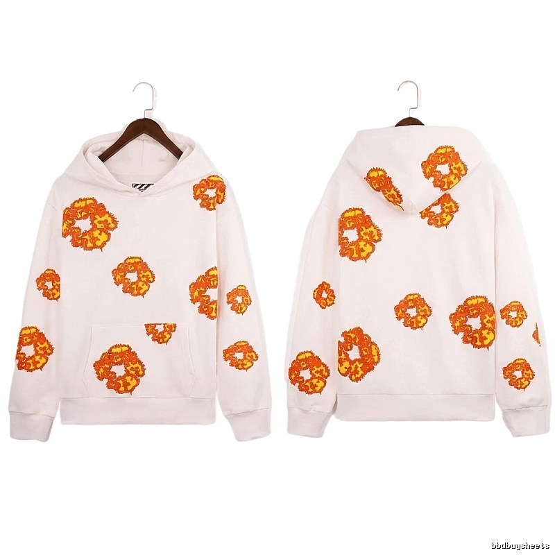 DENIM TEARS Printed Vintage White Hoodie