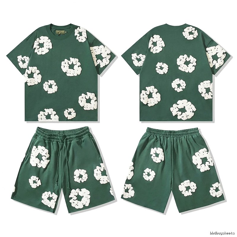 DENIM TEARS Three-dimensional Flower Style Suit (Dark Green)